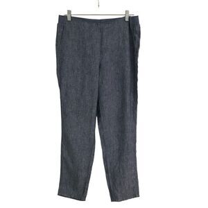 ￼J. Jill Love Linen Chambray Blue Linen Pull on  Pants Women’s S ￼